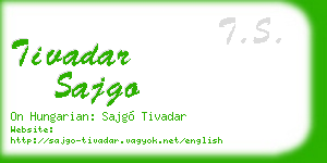 tivadar sajgo business card